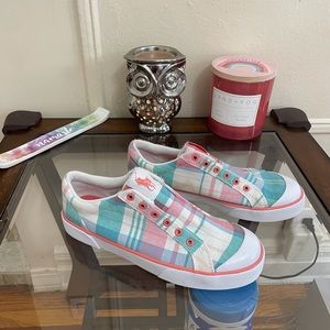 Polo pink and blue slip on sneakers